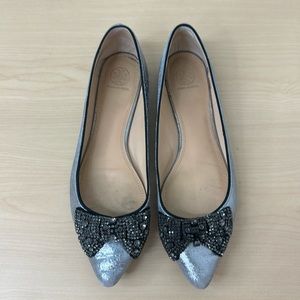 Tory Burch Crystal Bow Flats